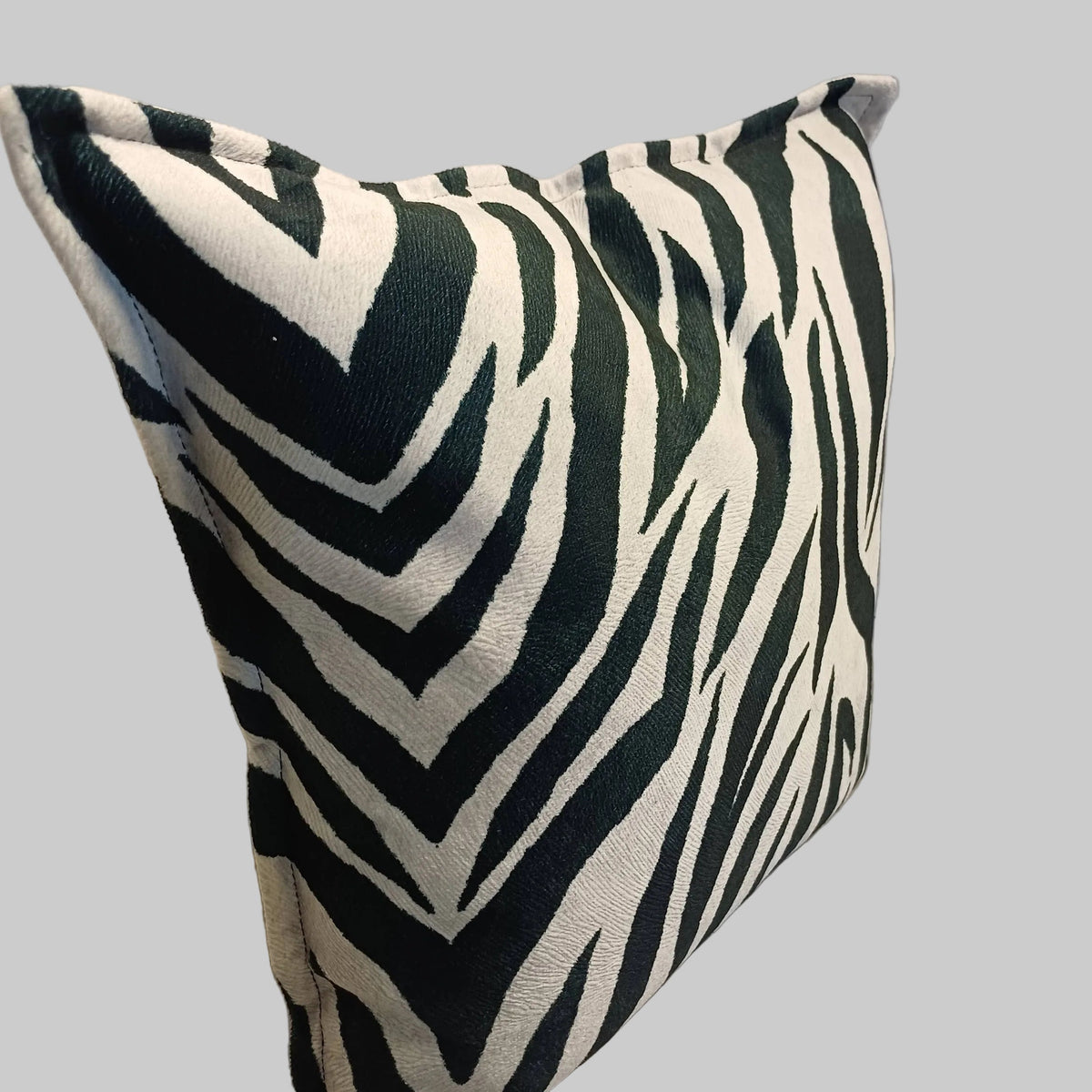 Zebra print cushion cover luxury printed velvet 40x40cm - Cushions Galore