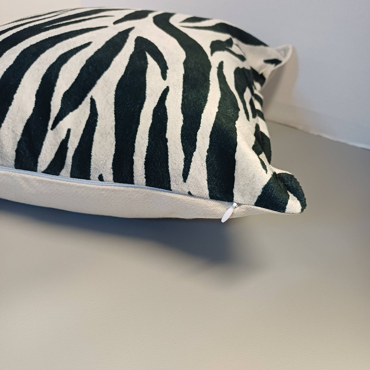 Zebra print cushion cover luxury printed velvet 40x40cm - Cushions Galore